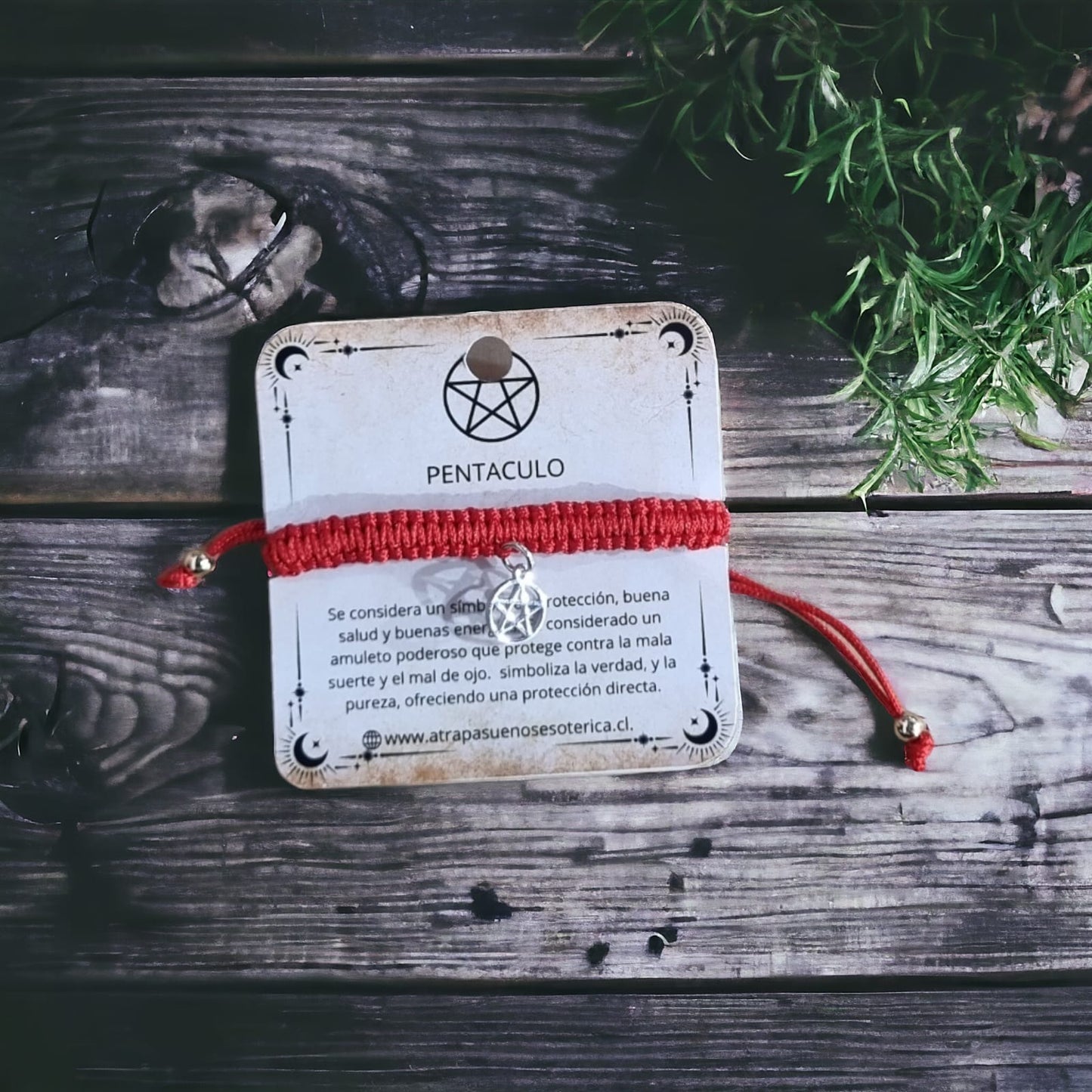 pulsera roja pentáculo